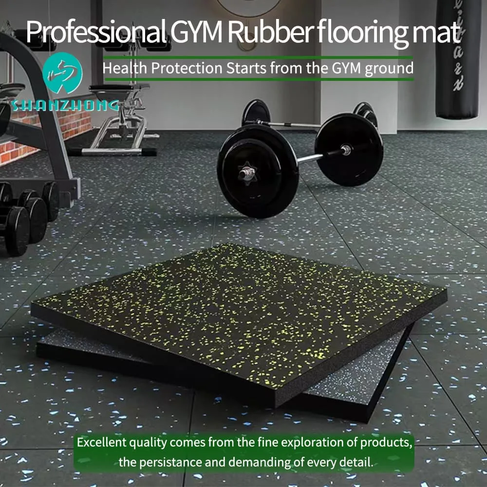 High Quality Rubber Gym Floor Mat Rubber Tile 15mm Rubber Flooring Landscape for Playground Sports