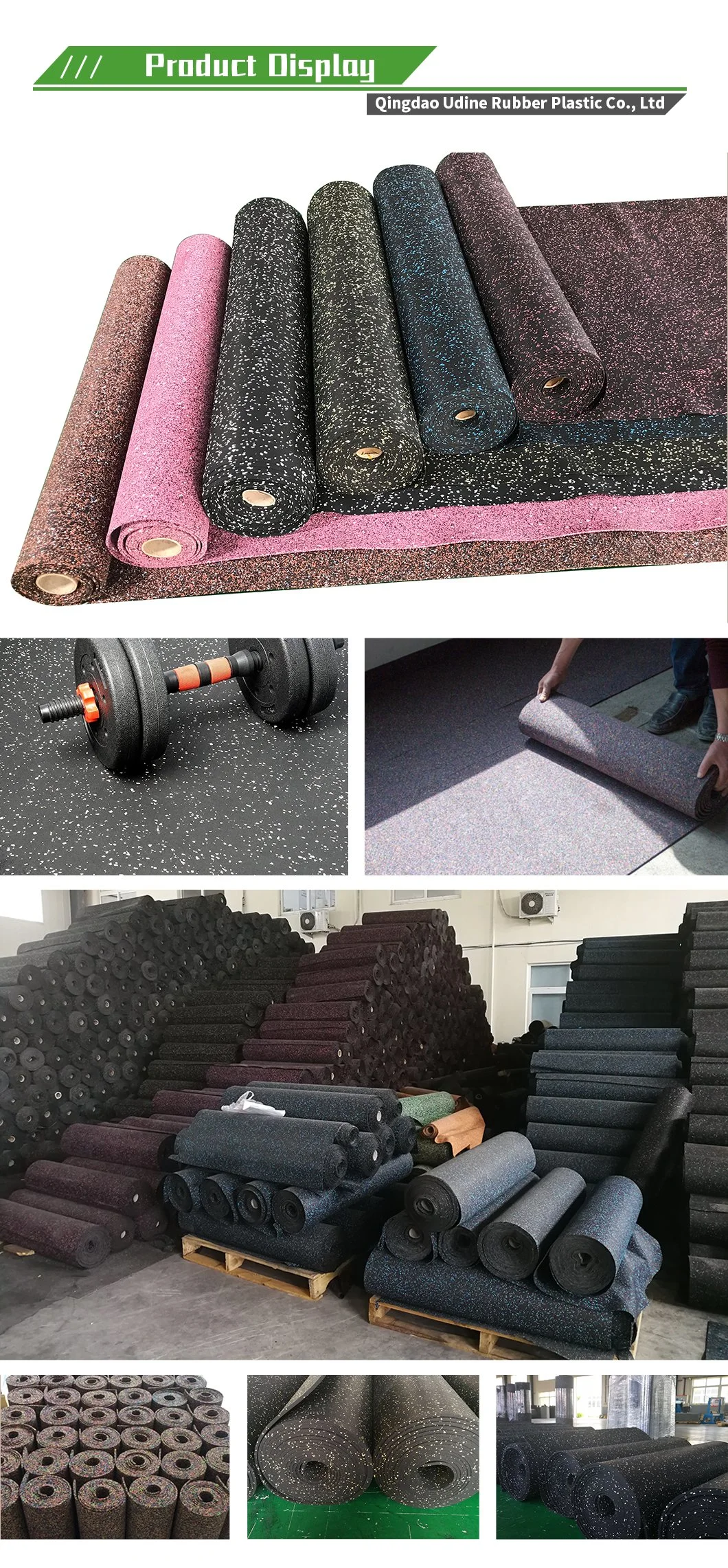 Recycled Exercise Workout Sport Interlocking Puzzle Shock Absorbent Fitness Crossfit EPDM Playground Gym Flooring for Equipment