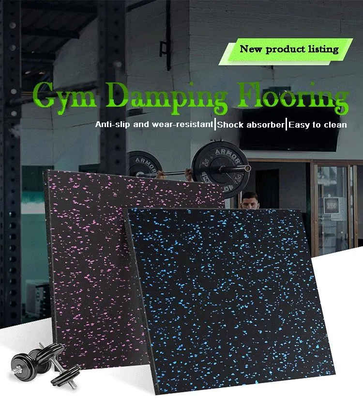 High Quality 3mm 15mm Gym Equipment Interlocking Rubber Tiles Rolls Rubber Gym Floor Matt EPDM Rubber Mat Playground Rubber Flooring