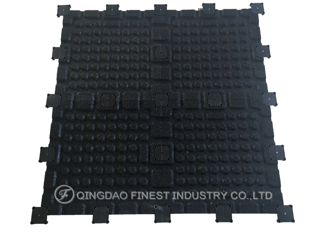 Premium New Poreless Compound EPDM Gym Rubber Floor Mat Tile Rubber Flooring with Clip for Fitness