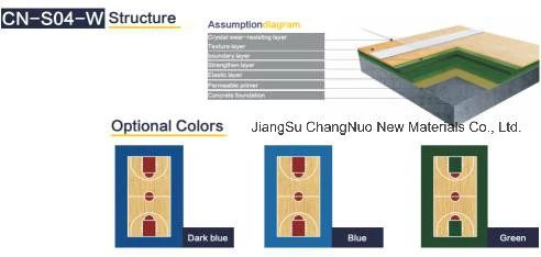 Wooden Texture Sport Playground Flooring for Indoor/Outdoor Basketball Floor