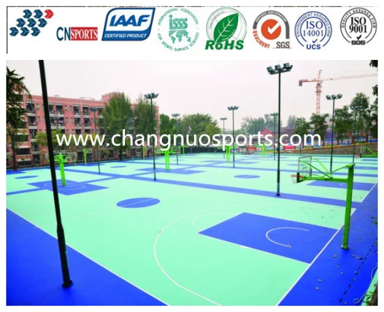 Wooden Texture Sport Playground Flooring for Indoor/Outdoor Basketball Floor